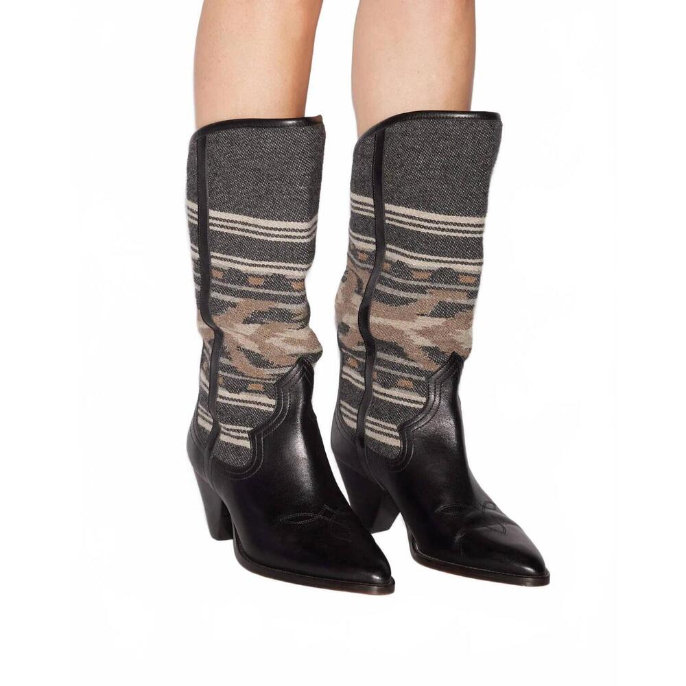 NEW ISABEL MARANT women's lijita boots in black - Picture 6 of 6